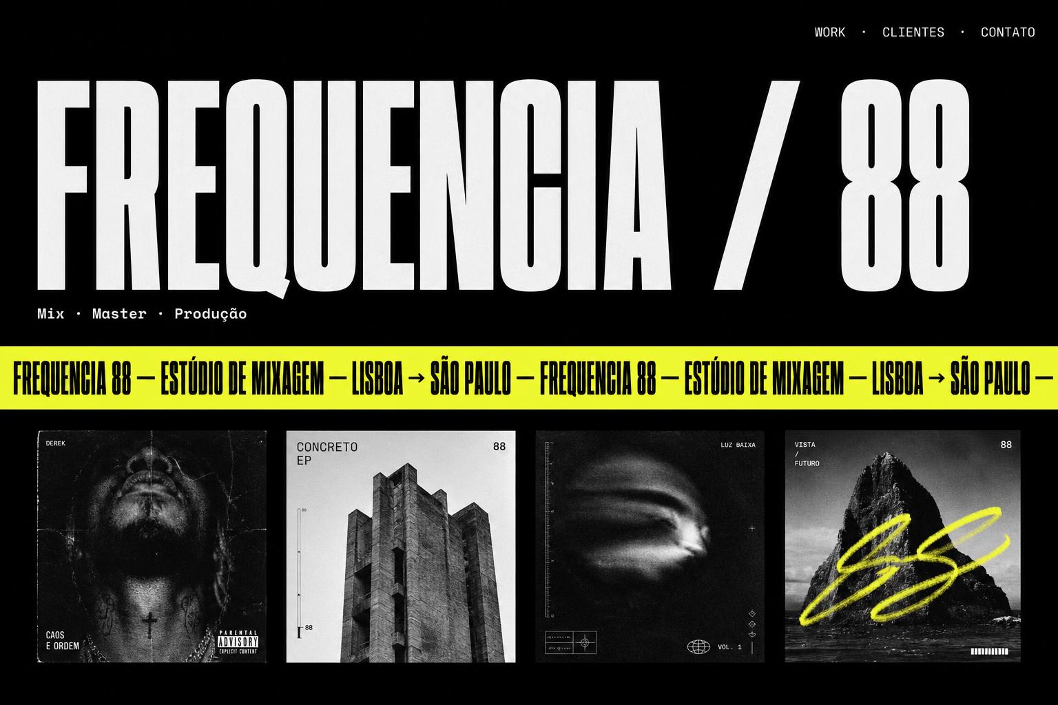 Landing page de exemplo — Frequencia 88 (Estúdio musical)